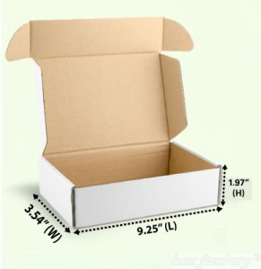 Mailer White Box (3 Ply) 9.25x3.54x1.97 Inch