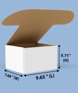 Mailer White Box (3 Ply) 9.65x7.68x5.71 Inch