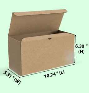 Shipping Brown Box (3 Ply) 10.24x5.31x6.30 Inch