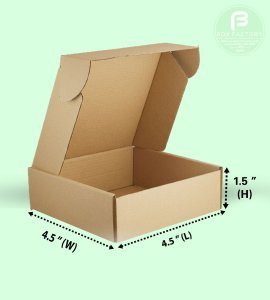 Mailer Brown Box (3 Ply) 4.5x4.5x1.5 Inch