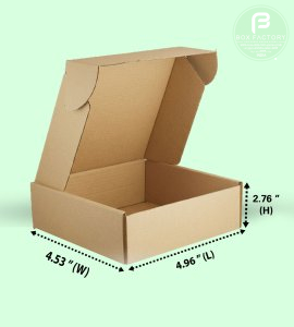 Mailer Brown Box (3 Ply) 4.96x4.53x2.76 Inch