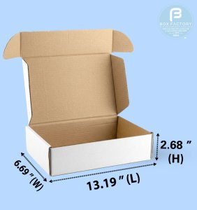 Mailer White Box (3 Ply) 13.19x6.69x2.68 Inch