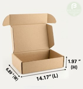 Mailer Brown Box (3 Ply) 14.17x6.89x1.97 Inch