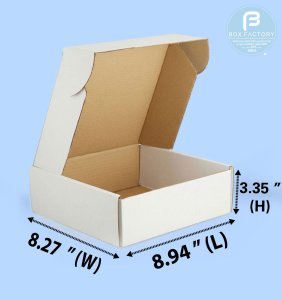 Mailer White Box (3 Ply) 8.94x8.27x3.35 Inch