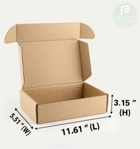 Mailer Brown Box (3 Ply) 11.61x5.51x3.15 Inch