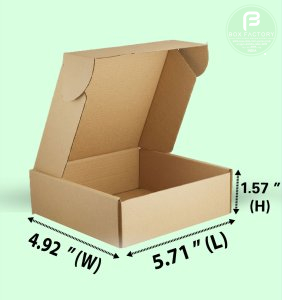 Mailer Brown Box (3 Ply) 5.71x4.92x1.57 Inch