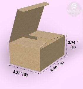 Tuck Brown Box (3 Ply) 8.46x5.51x3.74 Inch