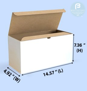 Shipping White Box (3 Ply) 14.57x4.92x7.36 Inch