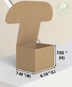 Mailer Brown Box (3 Ply) 6.10x7.48x7.55 Inch