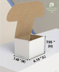 Mailer White Box (3 Ply) 6.10x7.48x7.55 Inch